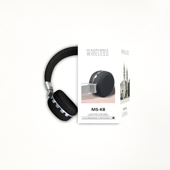 BLUETOOTH HEADPHONE WIRELESS MS-K8 BLACK